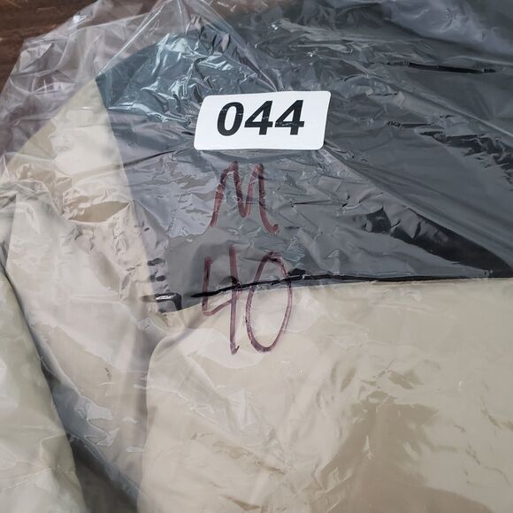 Reebok Down Puffer Jacket Mens M Tan Black Hooded Warm Functional Hiking 44x31 - Picture 11 of 11